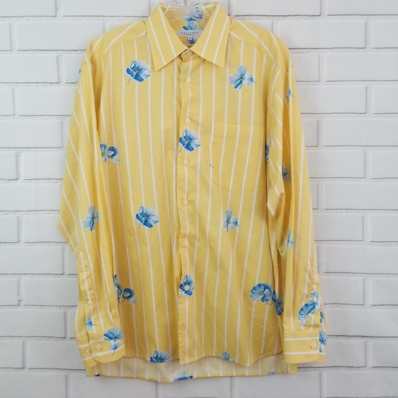 Alex Cannon Other - Alex Cannon Striped Floral Button Down Shirt